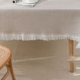 thumbnail image 5 of Nappes Extérieures Antipoussière avec Franges, Nappes en Lin de Coton Sans Plis pour Fêtes, buffets, 5 of 5