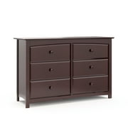 Stork Craft Kenton 6 Drawer Universal Double Dresser in Espresso