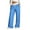 A_ Sky Blue, variant on Trousers Women Work Pants Wide Leg Color Block High Waisted Elastic Flowy Loose Work Trousers for Women Casual Flowy Pants Purple 14