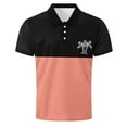 thumbnail image 4 of Styesk T-Shirts pour Hommes Mode Décontractée Chemise à Manches Courtes Imprimée Athlétique avec Col, 4 of 4
