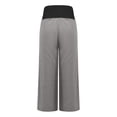 thumbnail image 5 of Lenpel Capri Pants for Women Elastic High Waisted Pull on Pleated Wide Leg Pants Casual Loose Capris with Pockets, 5 of 6