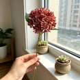 thumbnail image 6 of Artificial Silk Hydrangea Flower, 26" Hydrangea Single Branch, Moisturizing Flower for Wedding Home Decor, Boho Dried Touch for Living Room Outdoor Porch, 6 of 7