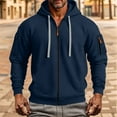 thumbnail image 7 of Black Sweatshirt Mens Clothing Trendy Men's Pullover Hoodies Plaid Long Sleeve Drawstring Casual Hooded Sweatshirts with Kanga Pockets, 7 of 7