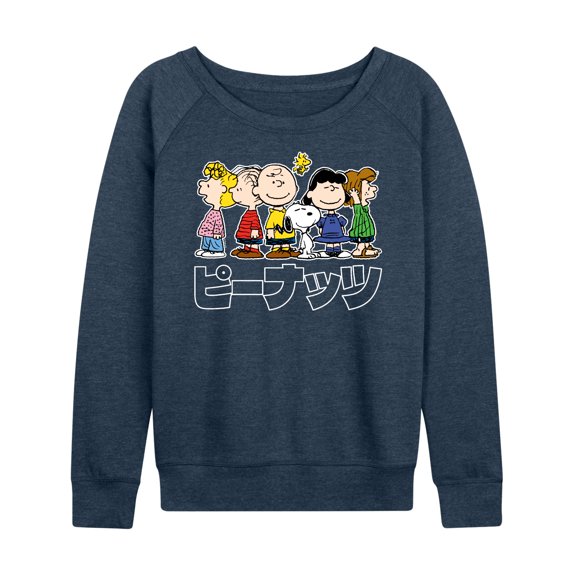 Peanuts - Peanuts Group Kanji - Women's Lightweight French Terry Long Sleeve Shirt