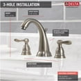 thumbnail image 4 of Delta Windemere Brushed Nickel Two Handle Lavatory Faucet 6-16 in., 4 of 4