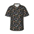 thumbnail image 2 of Xecao Mushroom print Hawaiian shirt - a stylish short-sleeve button-down for men, perfect for casual beach and tropical outings., 2 of 9