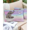 thumbnail image 6 of Outdoor Throw Pillow Cover Funny Animals Elephant in Bubble Bathtub Waterproof Cushion Covers 2 Pack Colorful Gradient Pillow Cases Home Decoration for Patio Garden Couch Sofa, 6 of 6