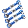thumbnail image 4 of Yazoeia life 4Pcs RC Steering Linkage Rod, RC Aluminum Alloy Steering Link Rod Upgrade Parts for 94122 1/10 Car(Blue) CJC912-146240, 4 of 9
