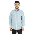thumbnail image 1 of Bestman Chemise Imprimée pour Hommes à Manches Longues avec Poignets Chemise en Coton Flammé Tenue de Bureau, 1 of 7