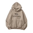 thumbnail image 2 of Yes I'm Still Freezing Me 24:7 Hoodies for Women Fall Winter Long Sleeve Graphic Hooded Sweatshirt with Pockets Pullover Tops, 2 of 3