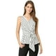 thumbnail image 1 of Top peplum envolvente con dobladillo asimétrico en la cintura con cuello en V sin mangas para mujerBlanco XS, 1 of 6