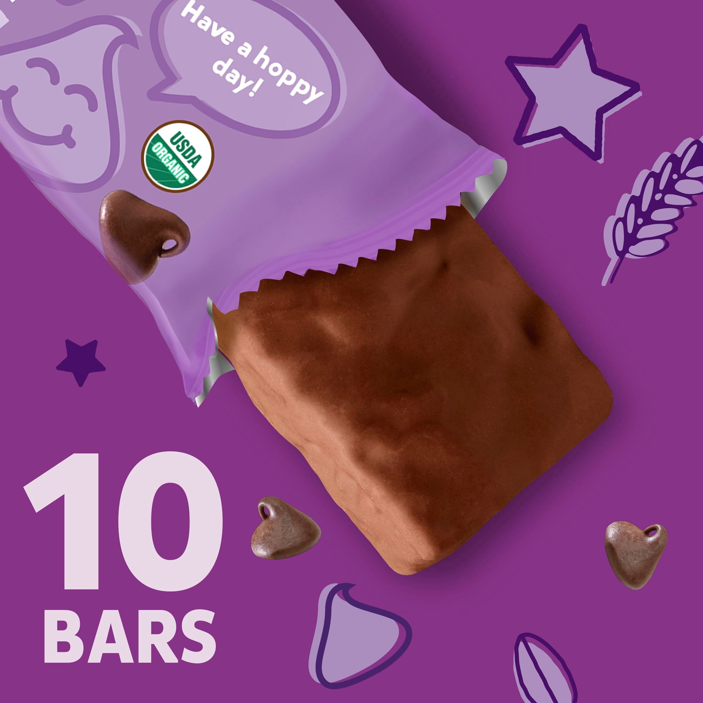 (2 pack) Annie's Organic Dipped Granola Bars, Chocolate Chip, Peanut Free, 10 Bars, 9.2 oz