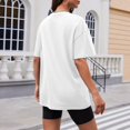 thumbnail image 4 of TSADFHJI Hauts de Noël pour Femmes Mode Décontractée Imprimé Col Rond Manches Courtes T-Shirt TTG Blanc, 4 of 5