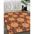 thumbnail image 3 of Ahgly Company Machine Washable Indoor Round Transitional Orange Area Rugs, 7' Round, 3 of 7