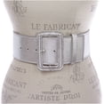 thumbnail image 2 of Women's 3" Wide High Waist Fashion Stitch Rectangular Leather Belt, 2 of 3