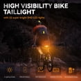 thumbnail image 2 of Luz trasera para bicicleta Hcikoat con intermitentes, 120 lúmenes, recargable por USB, 2 of 5