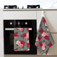 thumbnail image 4 of Sikiie Rose Flowers Waffle Weave Kitchen Dish Cloth,Super Absorbent Kitchen Dish Towels 16*26 Inches for Dish Rags Washing Dishes, Drying Dishes, 4 of 7