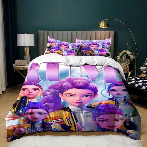 Movie Star KPop Bedding Duvet Cover Set 3pcs Light-Weight Quilt Cover Set Soft Breathable Bedding Set for All Season