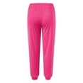 thumbnail image 5 of Fiaer Baggy Sweatpants Women Oversized Red Pants High Waisted Drawstring Casual Trendy Side Zipper Pocket Trousers Hot Pink XXXXL, 5 of 6