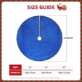 thumbnail image 3 of KLL Blue Glitter Christmas Tree Skirt 48" ,Party Decorations Farmhouse for Christmas Decorations Holiday Party, 3 of 6