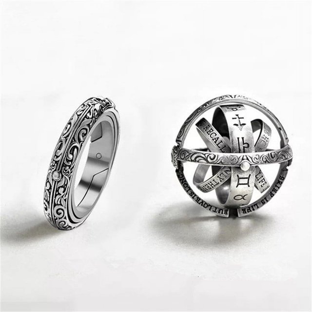 Unique Retro Ball Shaped Lovers Ring: The Perfect Valentine's Day Gift for Your Special Someone!