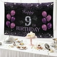 thumbnail image 5 of Happy 9th Birthday Banner,  Happy Birthday Party Decorations, Birthday Supplies Backdrop Décor, 5.9 X 3.6 Ft, 5 of 6