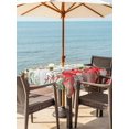thumbnail image 2 of Outdoor Tablecloth with Umbrella Hole and Zipper, Valentine's Day Square Table Cloth 54x54 Inch Waterproof Tablecloth, Pink Love Heart Country Eucalyptus Farm Wooden Picnic Table Cover for Patio, 2 of 7