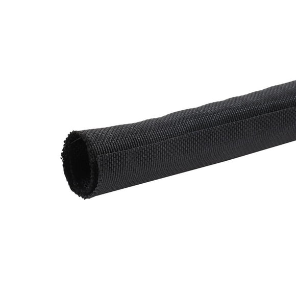 Sonoreboom Black Braided Wire Loom Mesh Woven Split Sleeving for Automotive Wires/Audio Video Cable/Multi-Cable Strings (3/8" - 18 Feet)