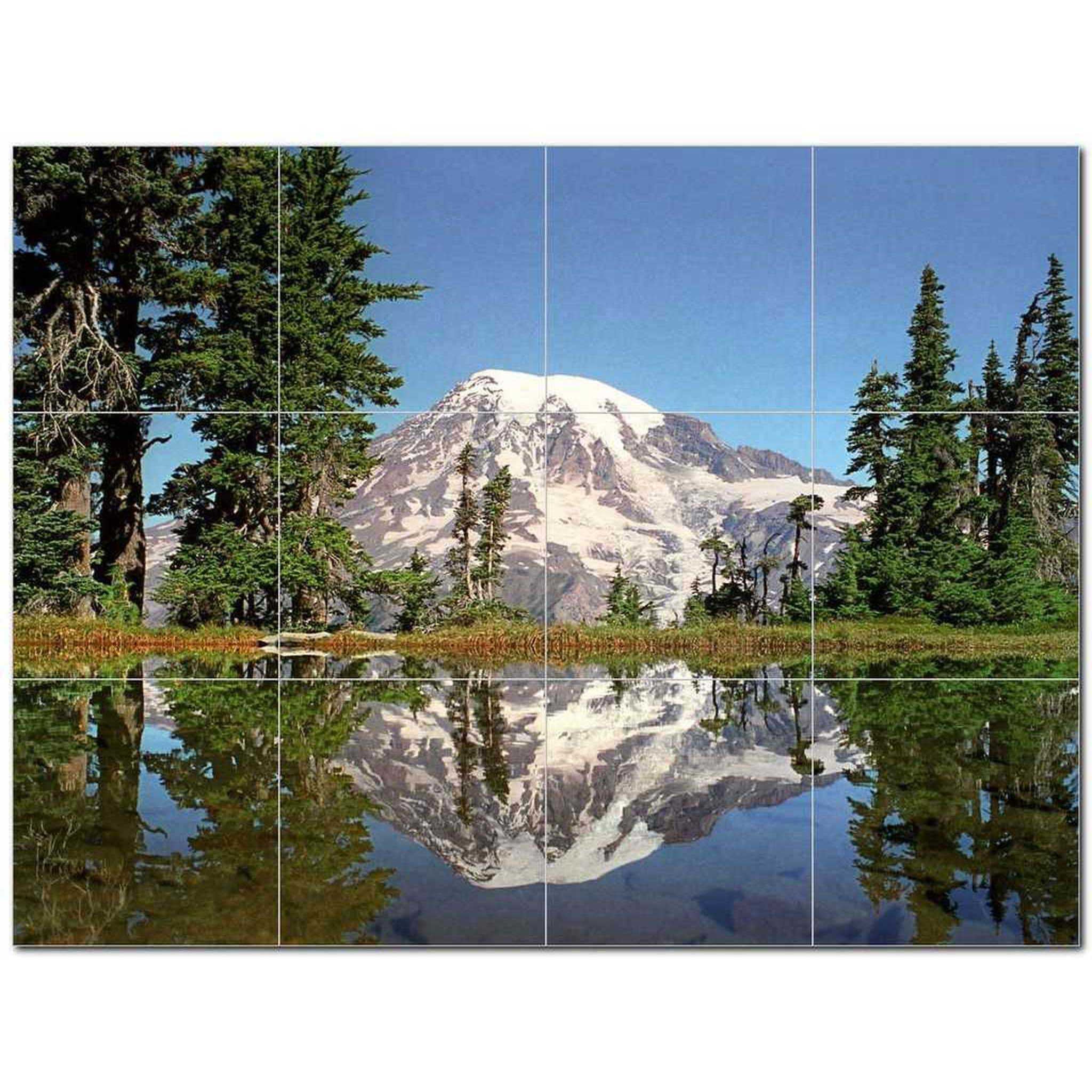 Mountain Photo Ceramic Tile Mural Kitchen Backsplash Bathroom Shower