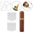 thumbnail image 3 of 24 agujas autoenhebradoras con estuche de madera para herramientas de costura Agujas de Brown_Silver, 3 of 9