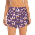 thumbnail image 4 of Lsque Butterflies And Floral Printed Women's Running Shorts with Liner Pockets,Elastic Quick Dry Workout Athletic Gym Yoga Shorts,Womens High Waist Shorts-Small, 4 of 9