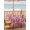 Pink White, variant on Outdoor Tablecloth with Umbrella Hole and Zipper, Christmas Reindeer Rectangle Table Cloth 60x120 Inch Waterproof Tablecloth, Pink Xmas Stripes Winter Snowflakes Picnic Table Cover for Patio Camping