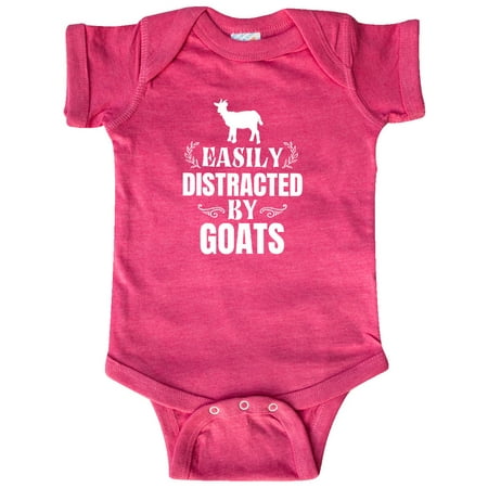 

Inktastic Easily Distracted by Goats Gift Baby Boy or Baby Girl Bodysuit