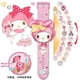 thumbnail image 3 of Conjunto de figuras de acción Kawaii Sanrio Hello Kitty, reloj Digital de proyección 3D, Cinnamoroll Kuromi Melody, Anime, regalo para niños, 3 of 4