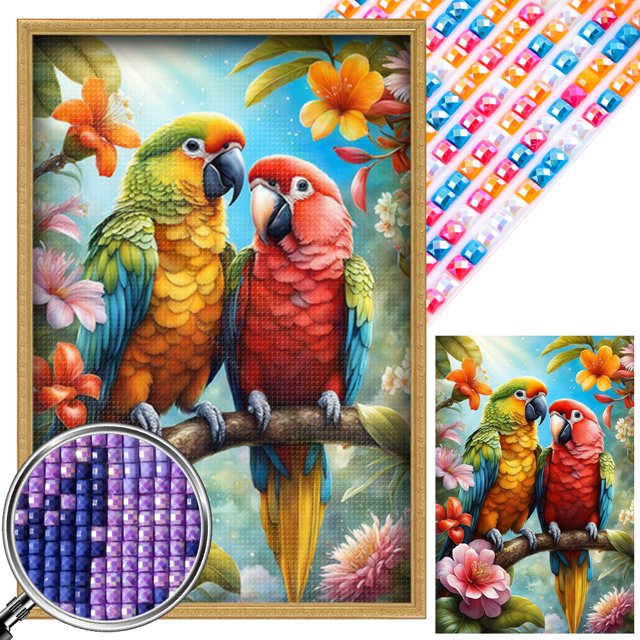 Kit 5D DIY Con Cuentas Cuadradas Completas Taladro AB Parcial 45x65cm