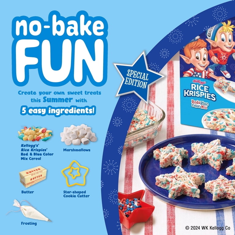 2 pack) Kellogg's Rice Krispies Breakfast Cereal, Summer Snacks