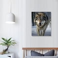 thumbnail image 4 of COMIO  3 Panel Winter Wolf Canvas Wall Art for Home Decor - Winter Forest Wolves Pictures Print On Canvas HD Giclee Artwork Ready to Hang, 4 of 5