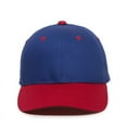 thumbnail image 3 of Outdoor Cap GL-271 Mid to Low Profile Basic Cotton Twill-Royal/Red-Adult, 3 of 8