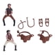 thumbnail image 1 of Figura de Rodeo de caballo para niños, modelo de jinete de caballo de granja simulado, juguete, regalo de cumpleaños, decoración, 1 of 14