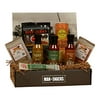 ManSnacks - BBQ MAN - A Manly Grilling Gift Set Of Whiskey, Beer and Tequila BBQ Sauces, BBQ Spices And BBQ Snacks In A Manly Gift Box