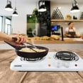 thumbnail image 3 of Courant Electric Double Burner, Portable, Sleek Design, White, 3 of 6