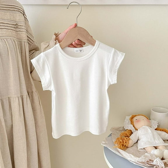 T Shirts for Girls White Girls Short Sleeve Tops Trendy Cute Summer Tops Girls Size 7-8 Years Clothes