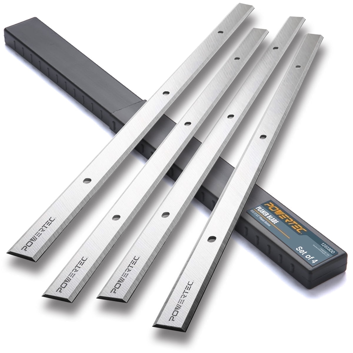POWERTEC 12-1/2 Inch Planer Blades for Craftsman 21758, CMEW320, Delta TP305, Grizzly G0663, WEN 6550, Porter Cable PC305TP, POWERTEC PL1252 Planer, Set of 4 (12803-P2)