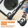 thumbnail image 4 of Shockproof Case for Apple iPad mini 6/7, iPad mini 6th 7th Gen Cover, 360 Rotating Stand Translucent Back Cover Shockproof Adjustable Shoulder Strap Kids Friendly with Pencil Holder, Black, 4 of 12