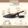 thumbnail image 2 of Cushionaire Women's Forever Pointed Toe Sling Back Dress Shoe +Memory Foam, Wide Widths Available, Cream Smooth, 2 of 20