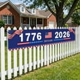 thumbnail image 4 of Kicpot Happy 4th of July Banner (118.1x19.7 Inches), Independence Day Banner for Outdoor Use, Memorial Day Patriotic Decorations for Yard and Garden, 4 of 5
