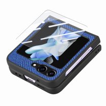 Allytech Galaxy Z Flip 5 Case with Screen Protector, Samsung Z Flip5 Case, Full Body Protective Rugged Hybrid Slim Fit Shockproof Phone Case for Samsung Galaxy Z Flip5 - Blue