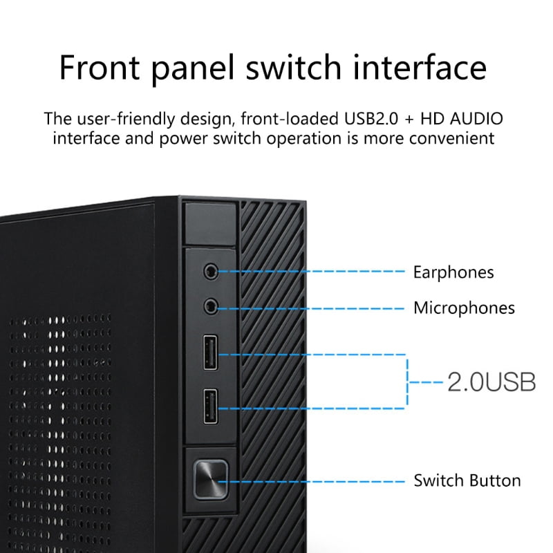 Zecic Mini-ITX for Case Home Theater Personal Computer for Case HTPC Monitoring server