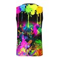 thumbnail image 4 of Penkiiy Graphic Tank Tops Men 3D Painted Elements Print Novelty Vest Casual Soft Sleeveless T-Shirt Workout Vest Summer Fashion Tanks L Multicolor, 4 of 4