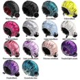 thumbnail image 2 of Gorro de dormir reversible de satén para mujer, ajustable, elástico, para proteger el cabello por la noche, A03, 2 of 5